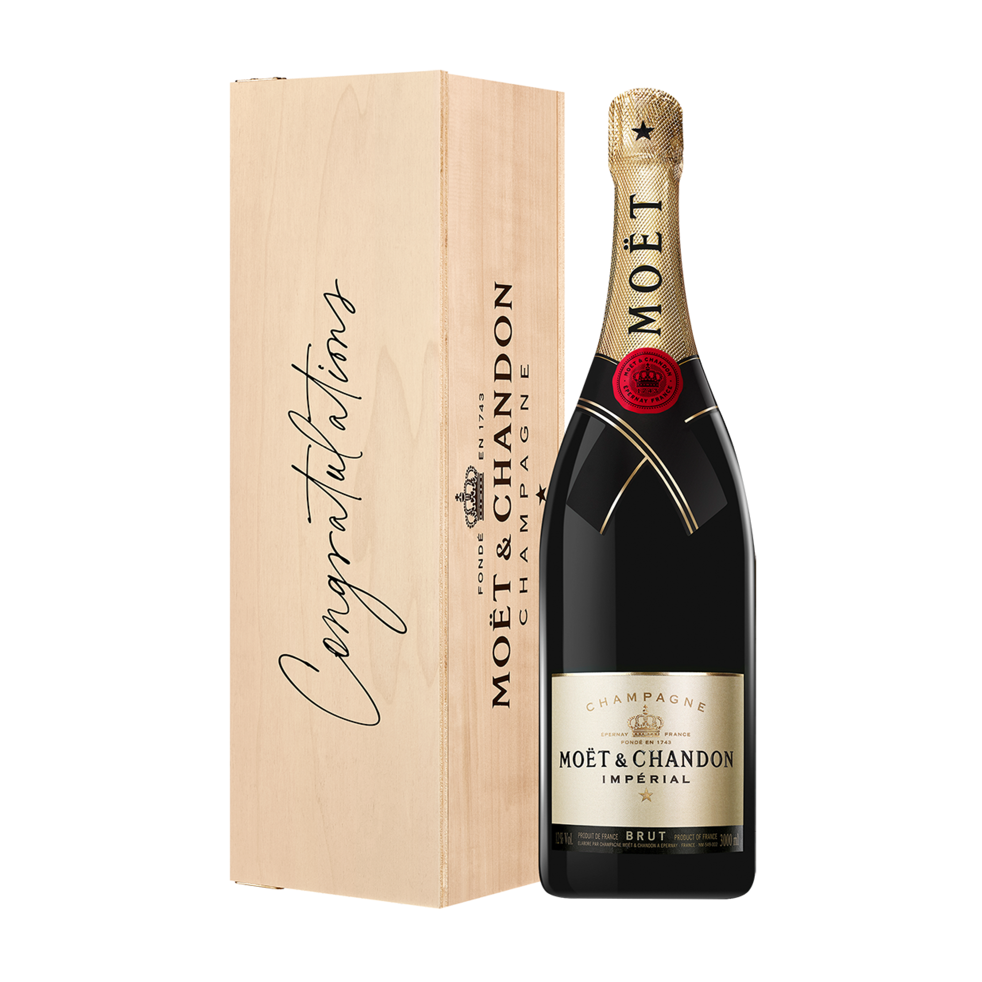 Personalised Moët & Chandon 3l Jeroboam Wooden Case