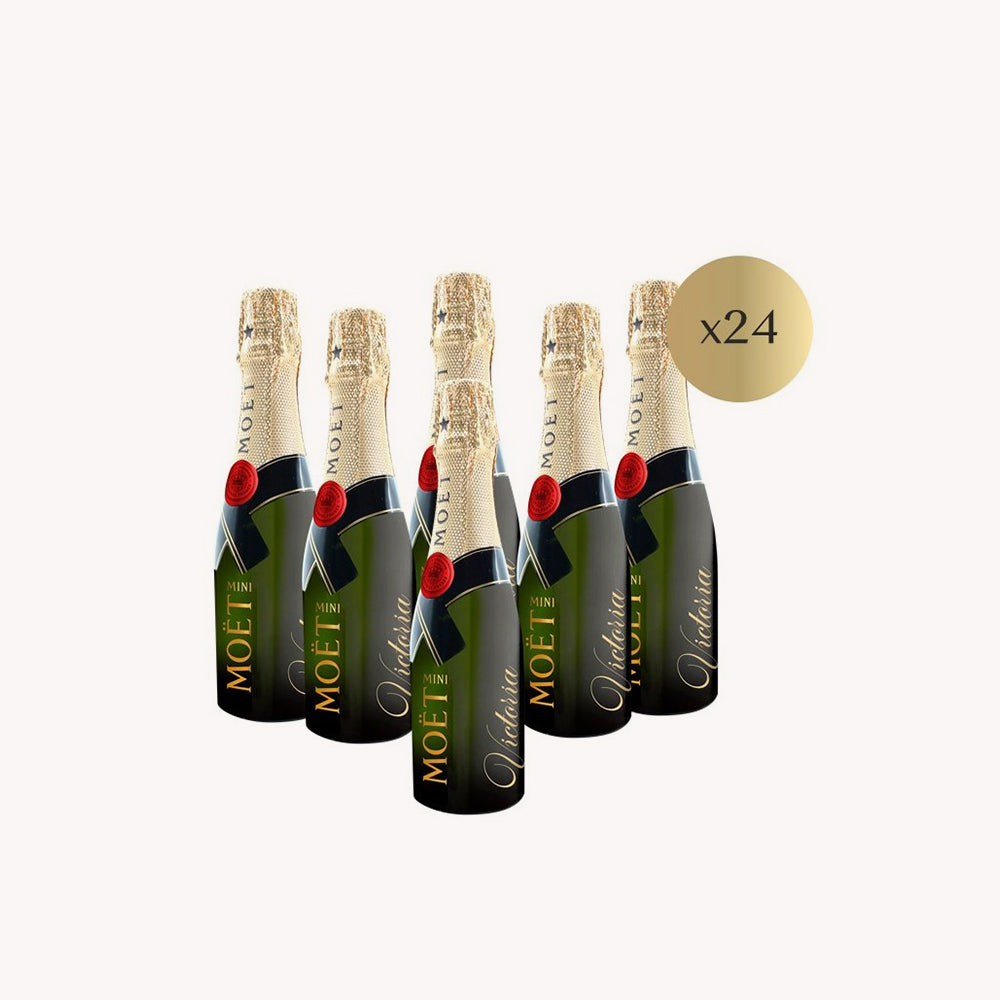Individually personalised Moët Minis Set (24 x 20cl)