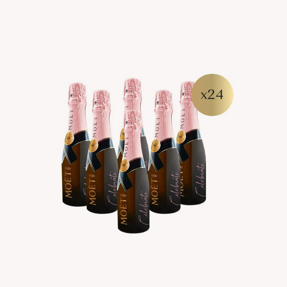 Individually personalised Moët Rosé Minis Set (24 x 20cl)